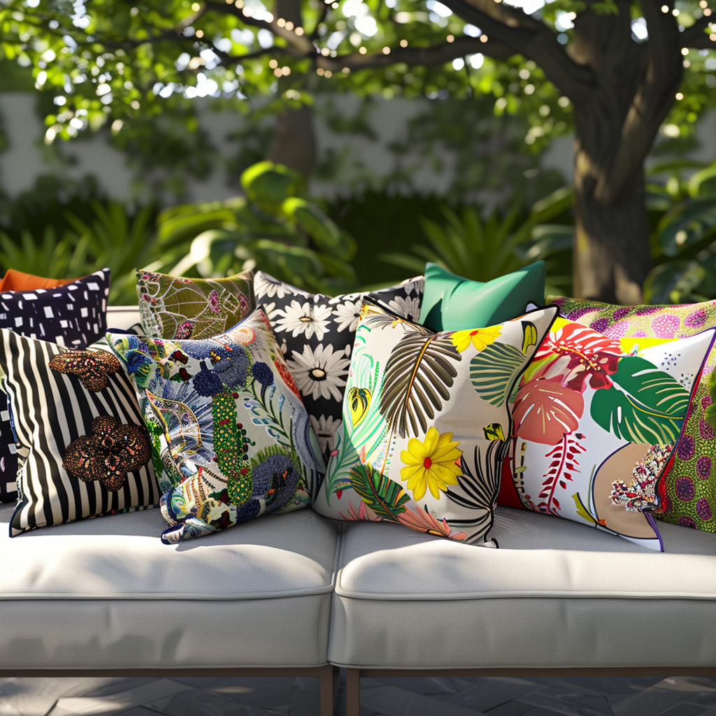 Eclectic Outdoor Pillows Waterproof