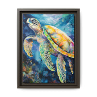 Thumbnail for Gliding Turtle Canvas Wall Art with Frame