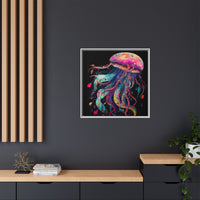 Thumbnail for Celestial Drifter Jellyfish Canvas Wall Art with Frame