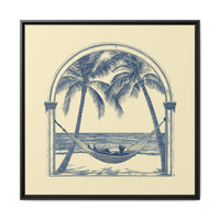 Thumbnail for Palm Retreat Hammock Canvas Wall Art with Frame
