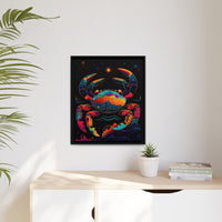 Thumbnail for Neon Tide Crab Canvas Wall Art with Frame