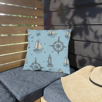 Thumbnail for Nautical Notes Outdoor Throw Pillow