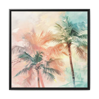 Thumbnail for Palm Glow Canvas Wall Art with Frame