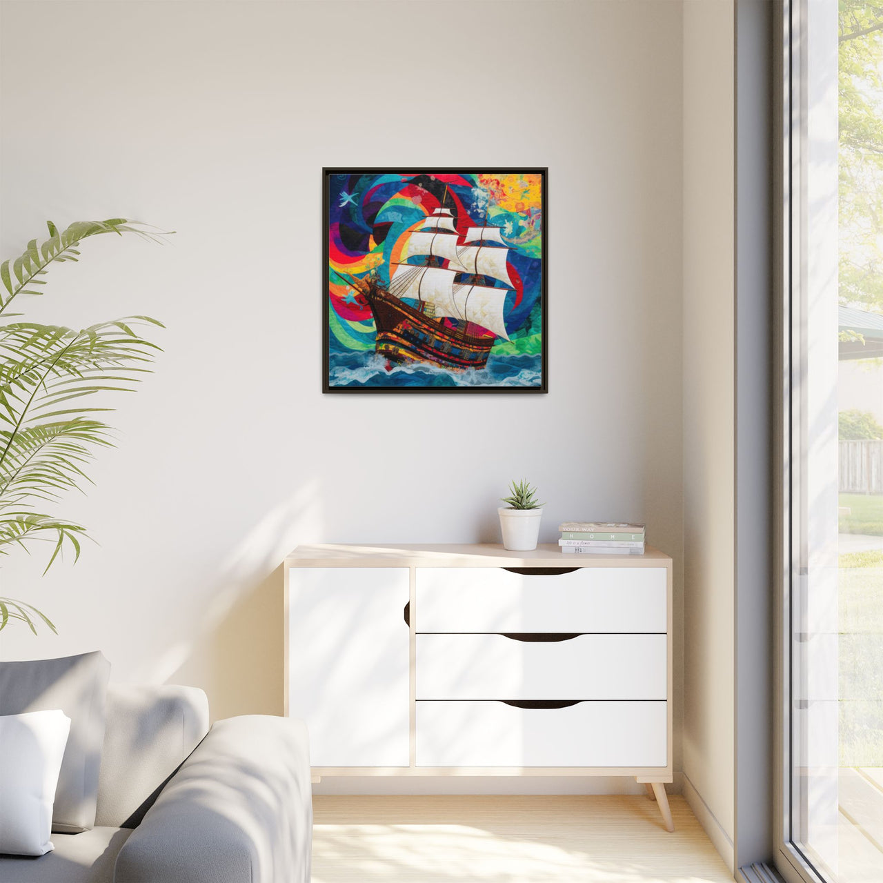 Sails of Change Canvas Wall Art with Frame