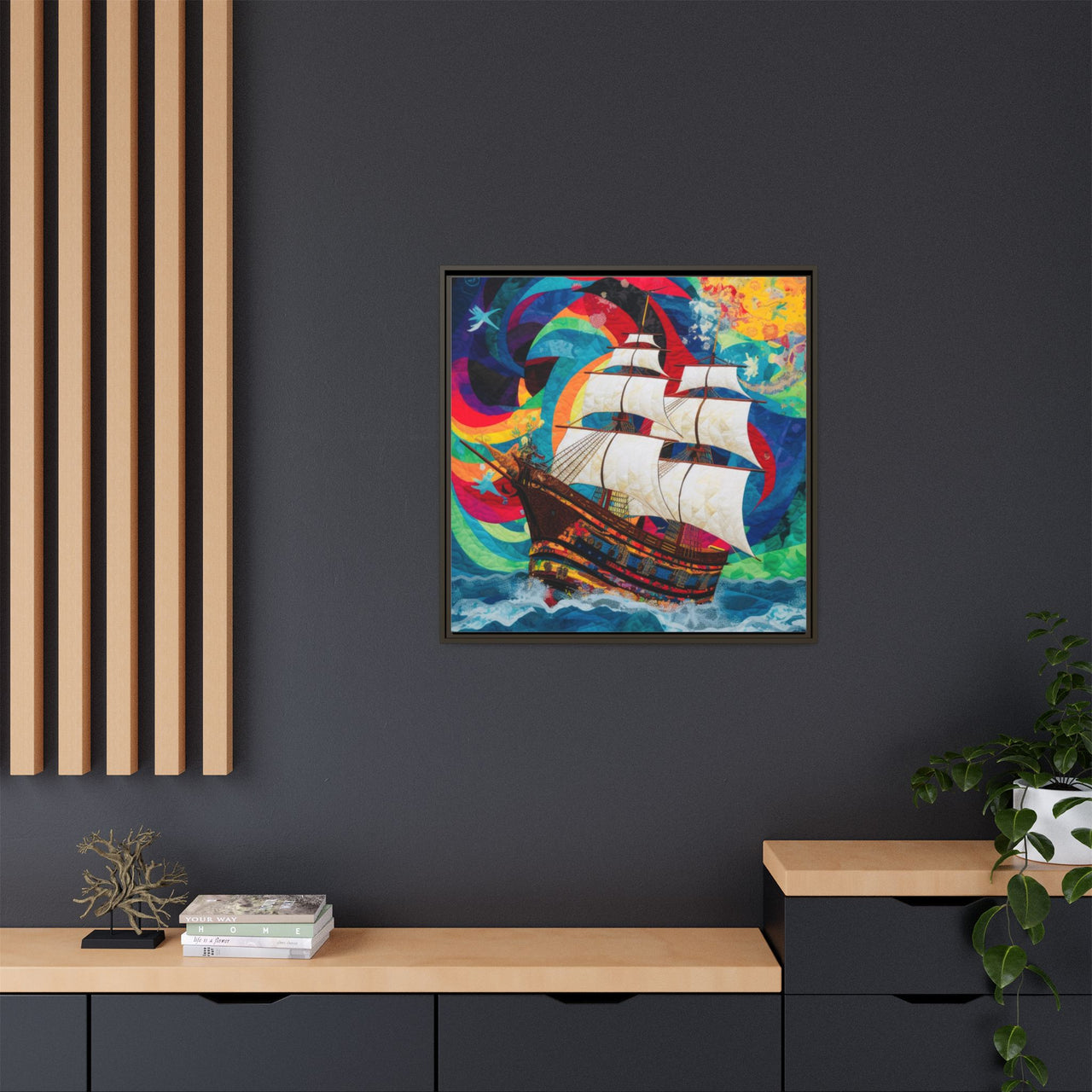 Sails of Change Canvas Wall Art with Frame