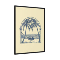 Thumbnail for Palm Retreat Hammock Canvas Wall Art with Frame