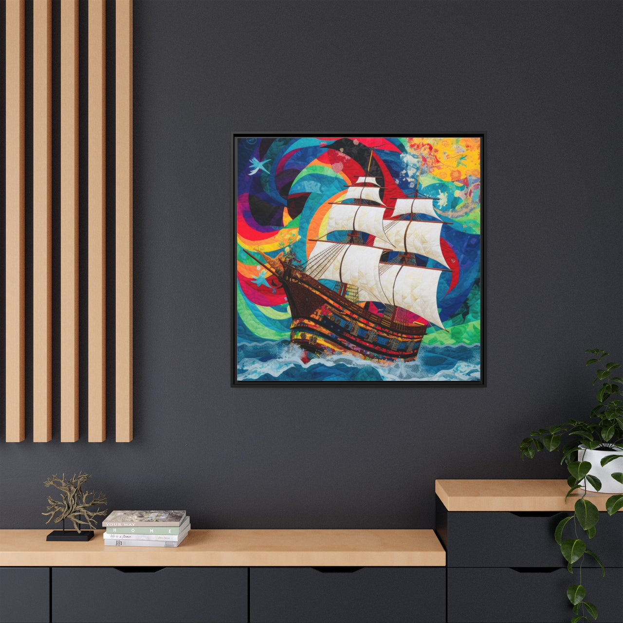 Sails of Change Canvas Wall Art with Frame