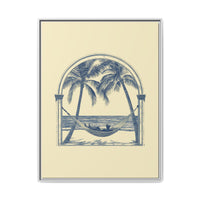 Thumbnail for Palm Retreat Hammock Canvas Wall Art with Frame