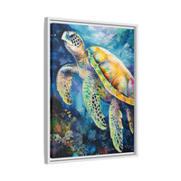 Thumbnail for Gliding Turtle Canvas Wall Art with Frame