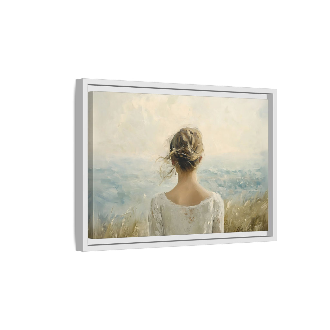Where the Sky Meets Her Canvas Wall Art with Frame