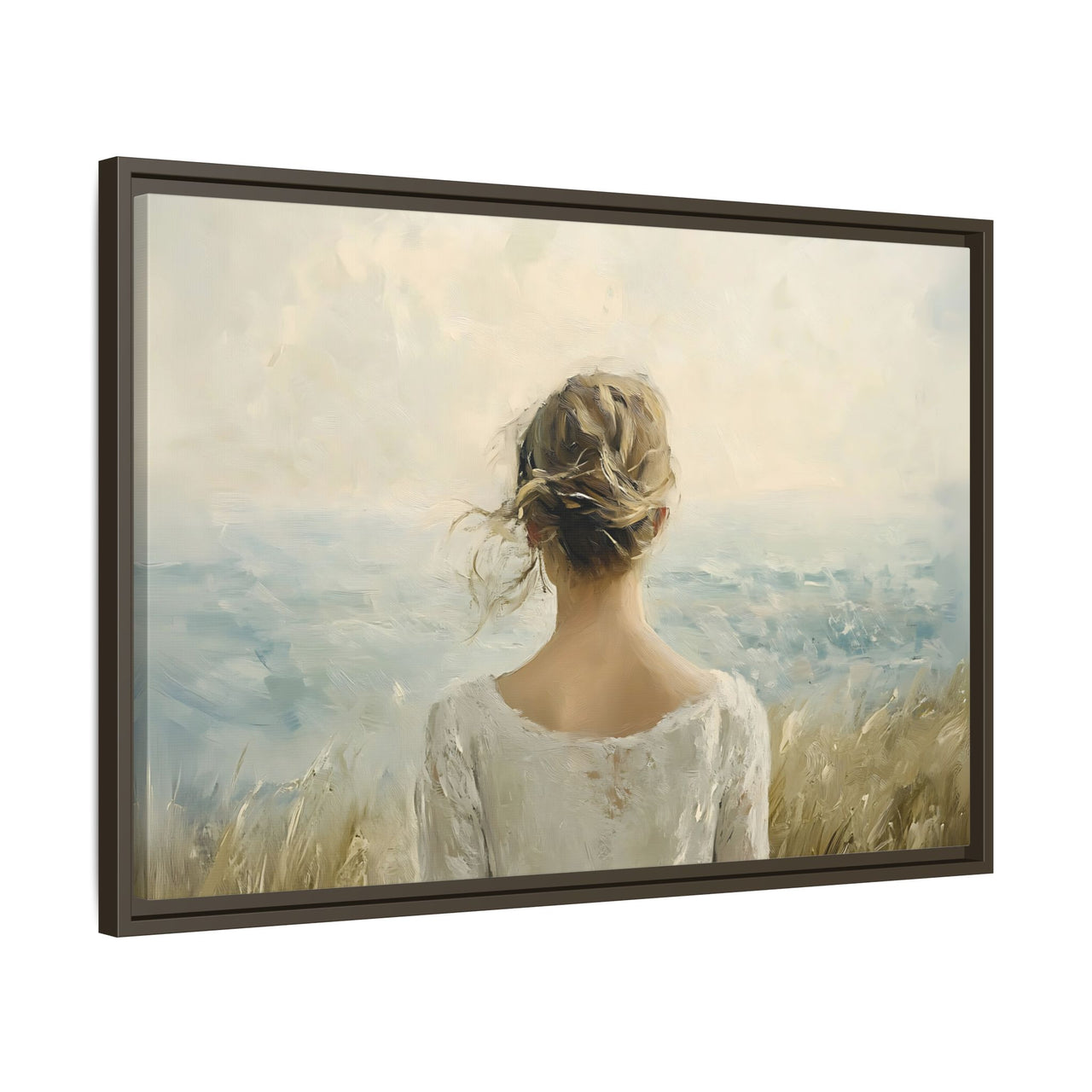 Where the Sky Meets Her Canvas Wall Art with Frame