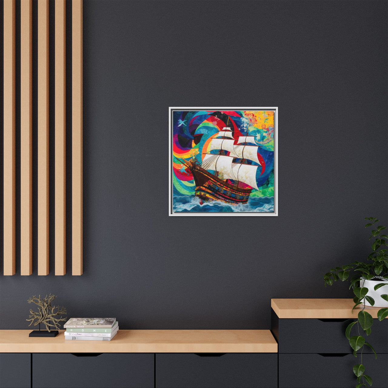 Sails of Change Canvas Wall Art with Frame