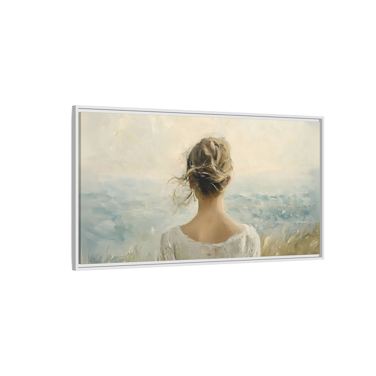 Where the Sky Meets Her Canvas Wall Art with Frame