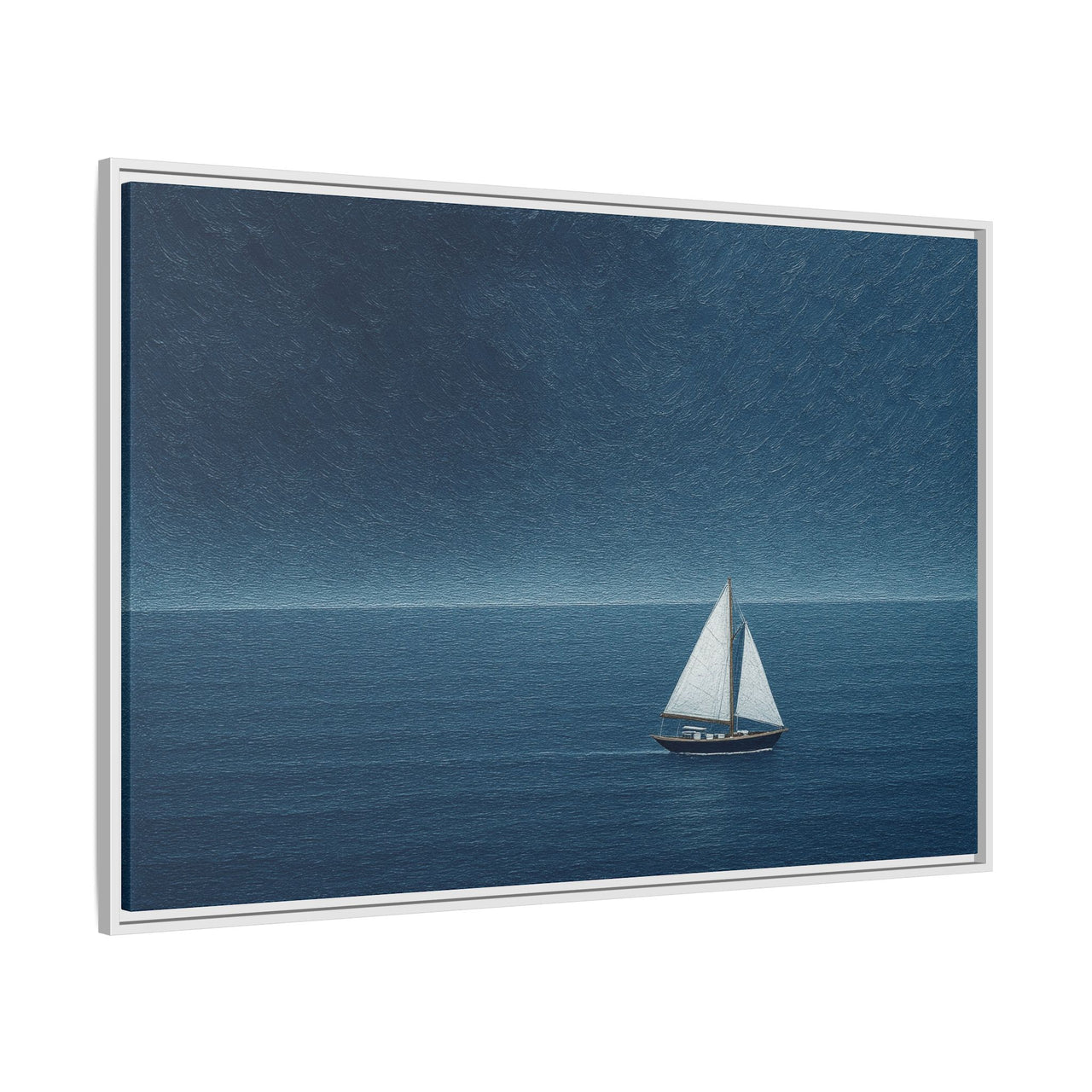 Sail Into Stillness Canvas Wall Art with Frame