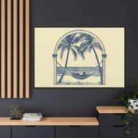 Thumbnail for Palm Retreat Hammock Canvas Wall Art with Frame