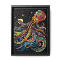 Thumbnail for Midnight Depths Octopus Canvas Wall Art with Frame