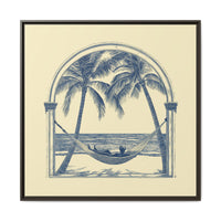 Thumbnail for Palm Retreat Hammock Canvas Wall Art with Frame