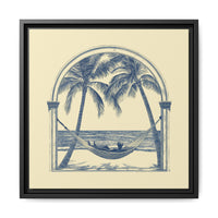 Thumbnail for Palm Retreat Hammock Canvas Wall Art with Frame