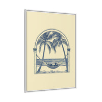 Thumbnail for Palm Retreat Hammock Canvas Wall Art with Frame