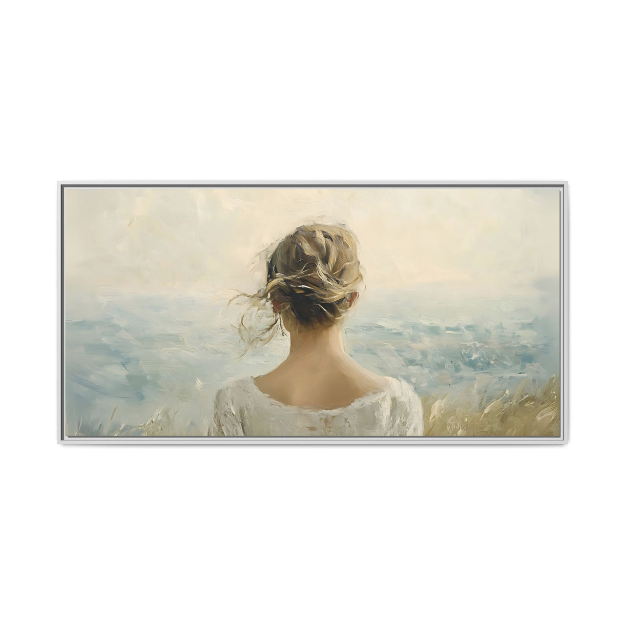 Where the Sky Meets Her Canvas Wall Art with Frame