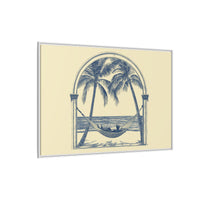 Thumbnail for Palm Retreat Hammock Canvas Wall Art with Frame