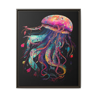 Thumbnail for Celestial Drifter Jellyfish Canvas Wall Art with Frame