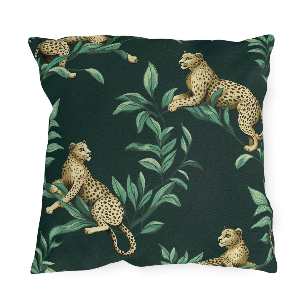 Chilling Leopards Outdoor Throw Pillow