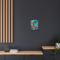 Thumbnail for Ocean Bloom Dolphin Canvas Wall Art with Frame