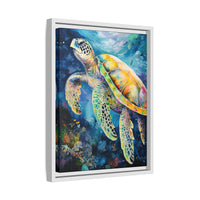 Thumbnail for Gliding Turtle Canvas Wall Art with Frame