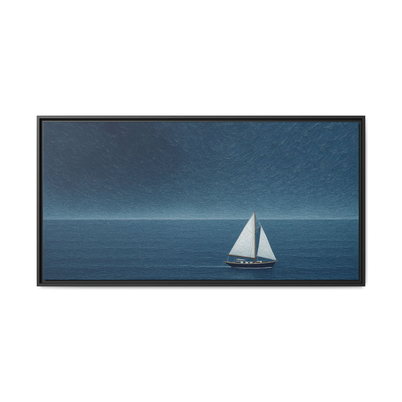 Sail Into Stillness Canvas Wall Art with Frame