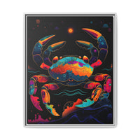 Thumbnail for Neon Tide Crab Canvas Wall Art with Frame
