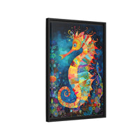 Thumbnail for Coral Carnival Seahorse Canvas Wall Art with Frame