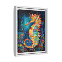 Thumbnail for Coral Carnival Seahorse Canvas Wall Art with Frame