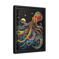 Thumbnail for Midnight Depths Octopus Canvas Wall Art with Frame
