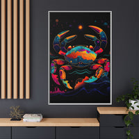 Thumbnail for Neon Tide Crab Canvas Wall Art with Frame