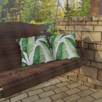 Thumbnail for Tropical Banana Leaf Outdoor Throw Pillow