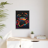 Thumbnail for Neon Tide Crab Canvas Wall Art with Frame