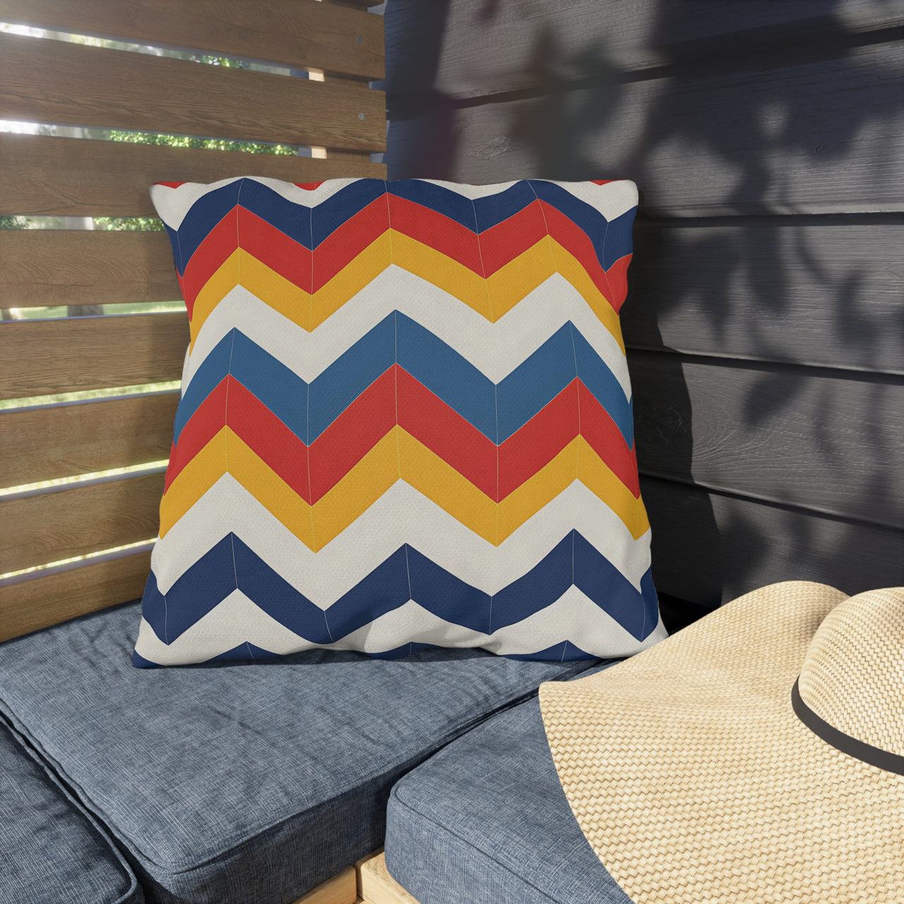 Chevron Vibes Outdoor Throw Pillow