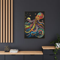Thumbnail for Midnight Depths Octopus Canvas Wall Art with Frame