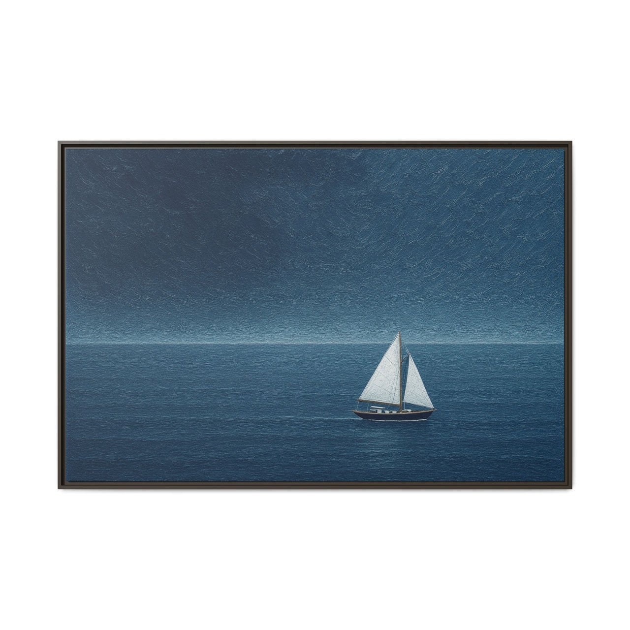 Sail Into Stillness Canvas Wall Art with Frame