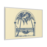 Thumbnail for Palm Retreat Hammock Canvas Wall Art with Frame