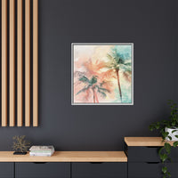 Thumbnail for Palm Glow Canvas Wall Art with Frame