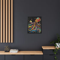 Thumbnail for Midnight Depths Octopus Canvas Wall Art with Frame