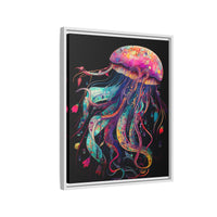 Thumbnail for Celestial Drifter Jellyfish Canvas Wall Art with Frame