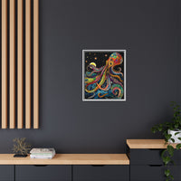 Thumbnail for Midnight Depths Octopus Canvas Wall Art with Frame