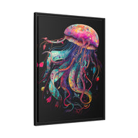 Thumbnail for Celestial Drifter Jellyfish Canvas Wall Art with Frame