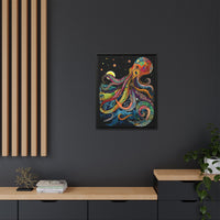 Thumbnail for Midnight Depths Octopus Canvas Wall Art with Frame