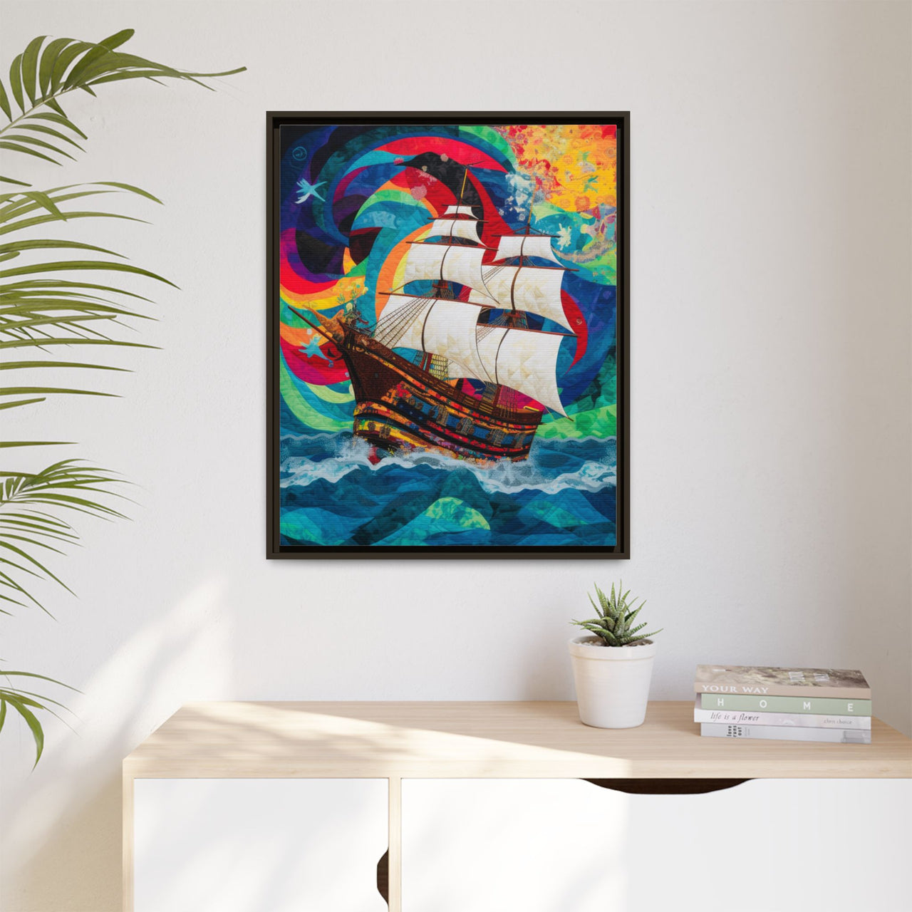 Sails of Change Canvas Wall Art with Frame