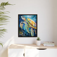 Thumbnail for Gliding Turtle Canvas Wall Art with Frame