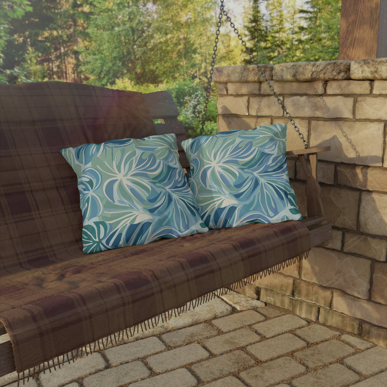 Seafoam Canopy Outdoor Throw Pillow